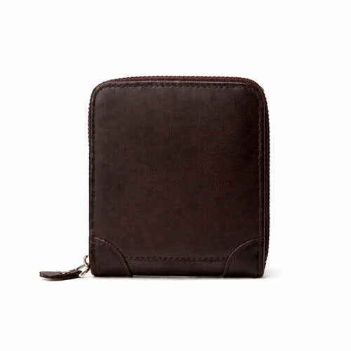Men’s Zip Short Wallet – Japanese & Korean Style PU Leather
