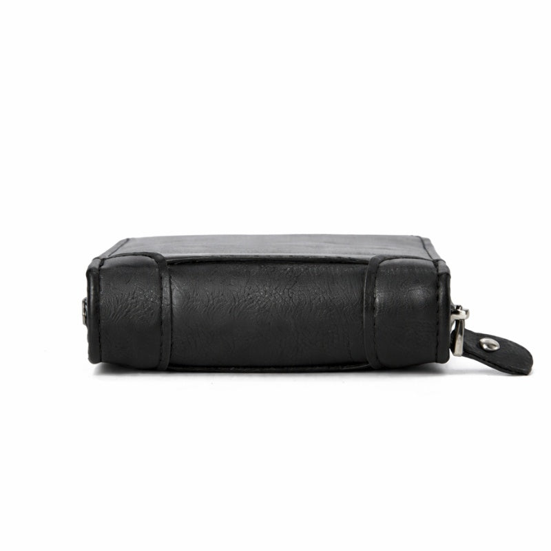 Men’s Zip Short Wallet – Japanese & Korean Style PU Leather