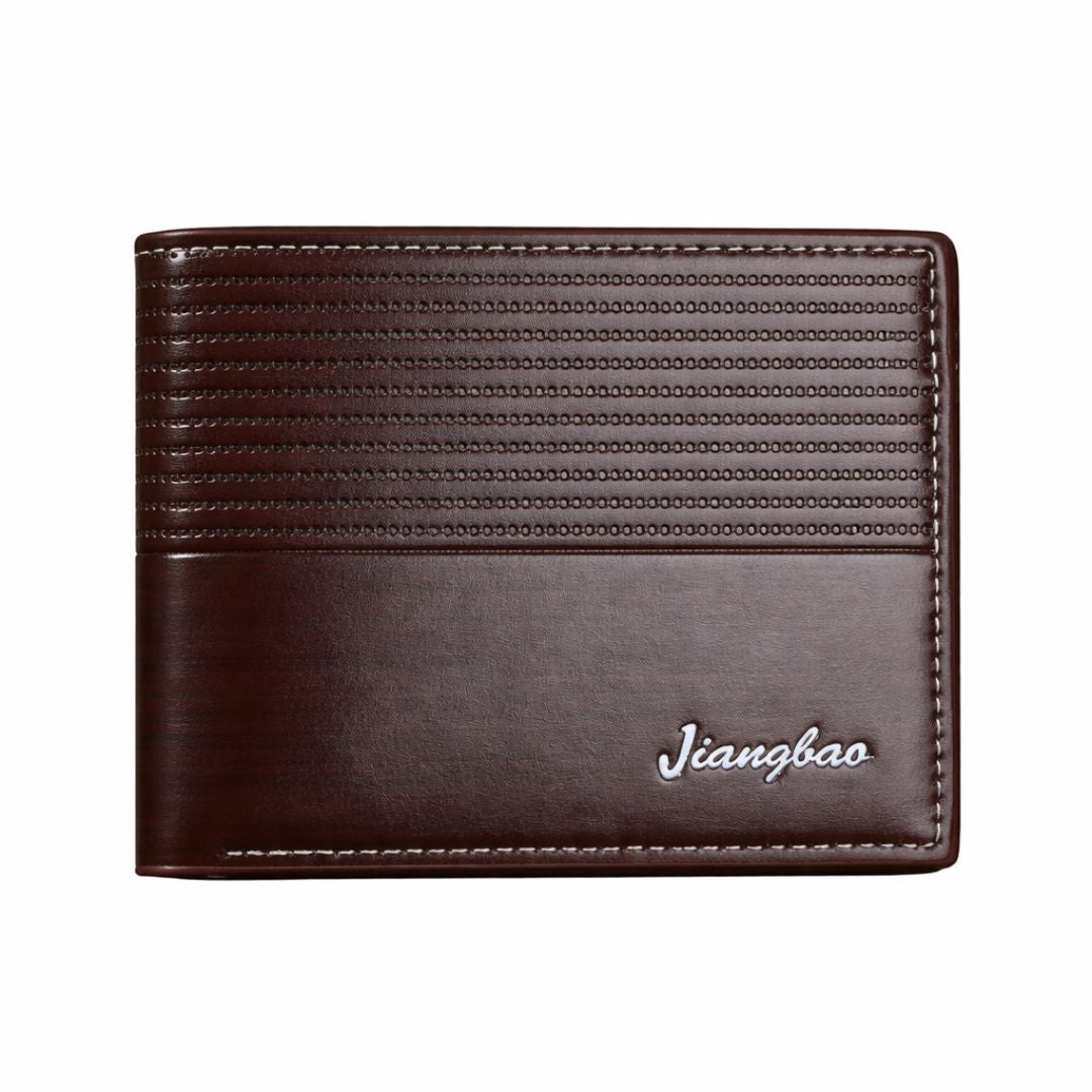 Men’s Retro PU Leather Short Wallet – Slim Coin & Card Holder